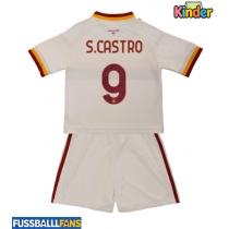 AS Roma Santiago Castro #9 Auswärts Trikotsatz Kinder 2026-27 Kurzarm (+ Kurze Hosen)